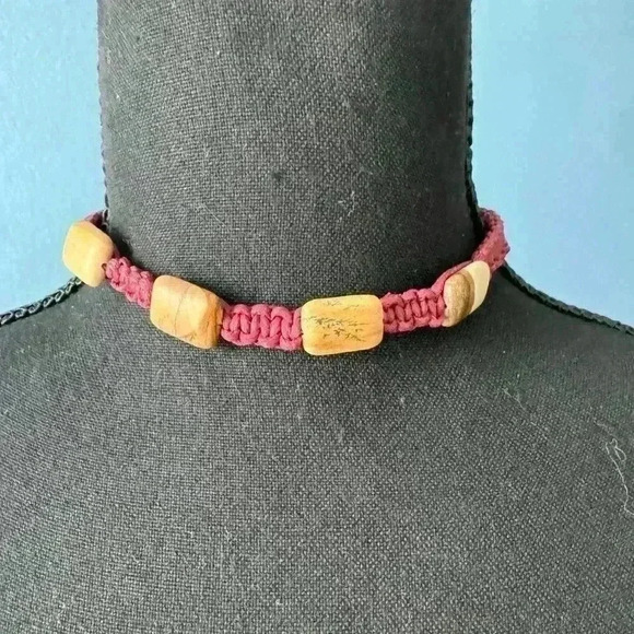 NWT Free People Sweet Caroline Choker ~ Maroon / Burgandy - Picture 4 of 6